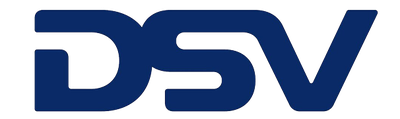 Stylized blue letters "DSV" on a transparent background.