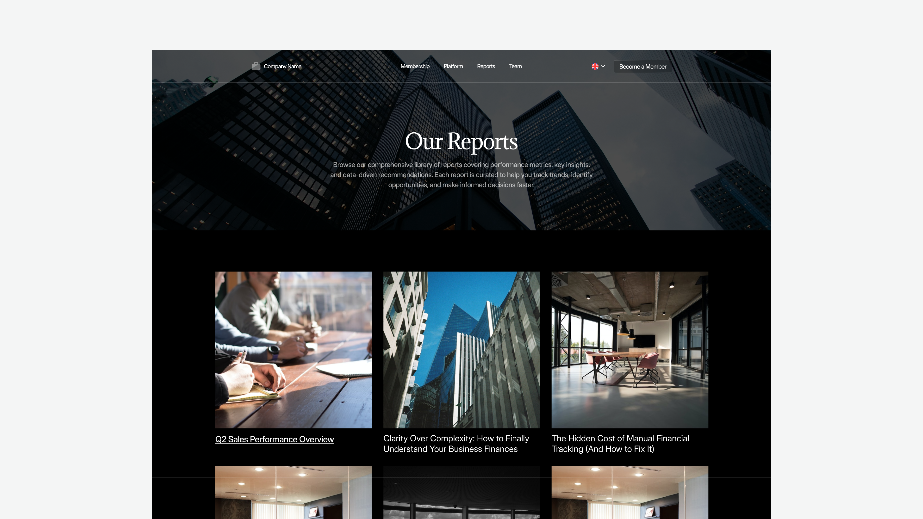 Financial Template Preview