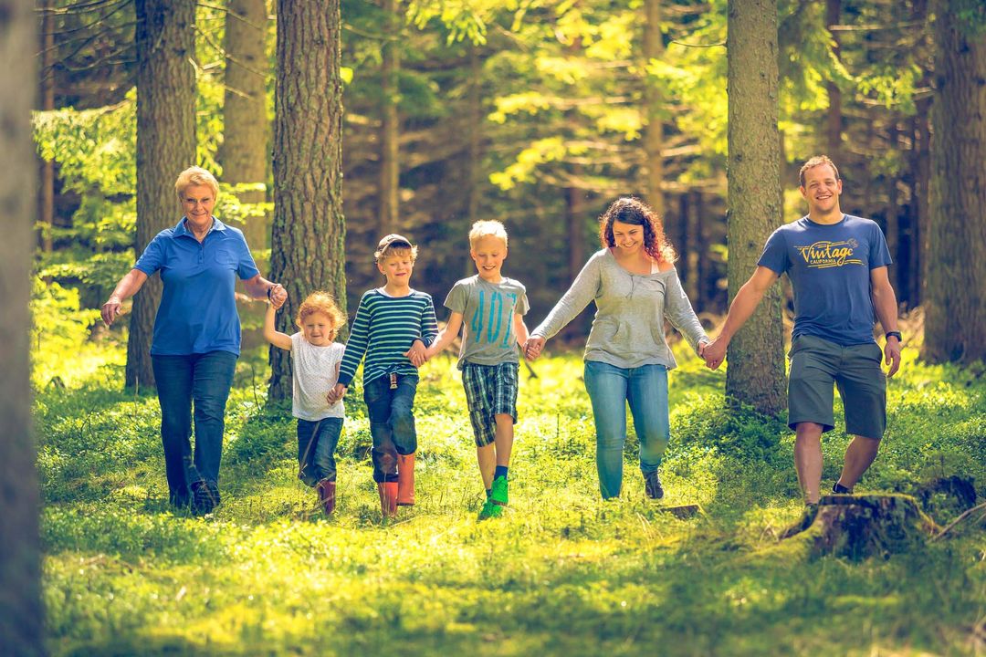 Familie, Wald, Natur