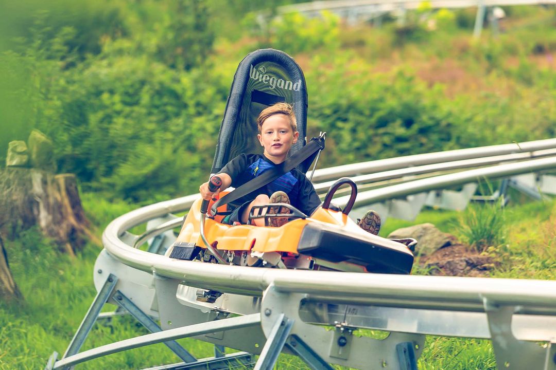 Sommerrodelbahn, Junge, Spaß