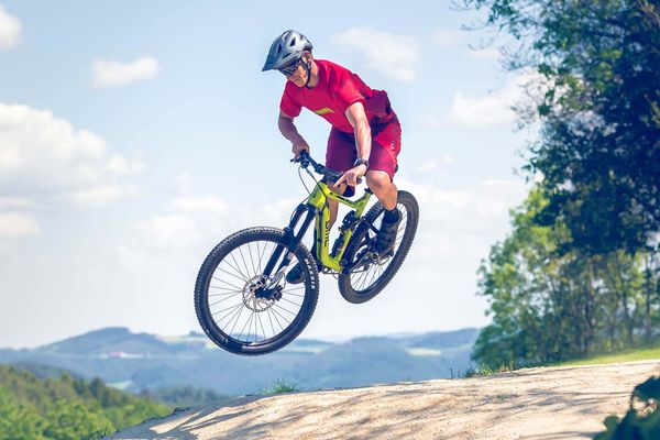 Radfahrer, Sprung, Aussicht
