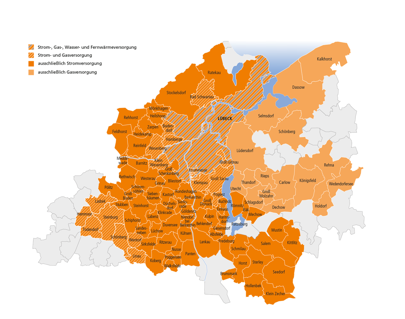 Netzgebiet TraveNetz GmbH