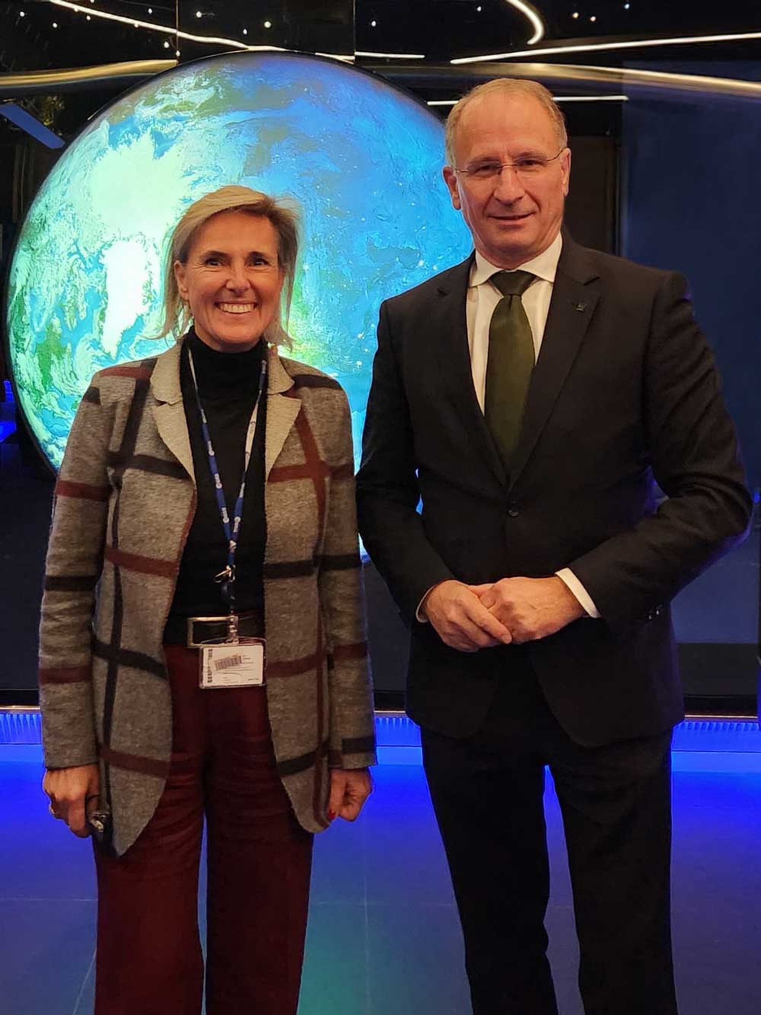 Neue ESA-Direktorin Cheli mit Kurt Weinberger
