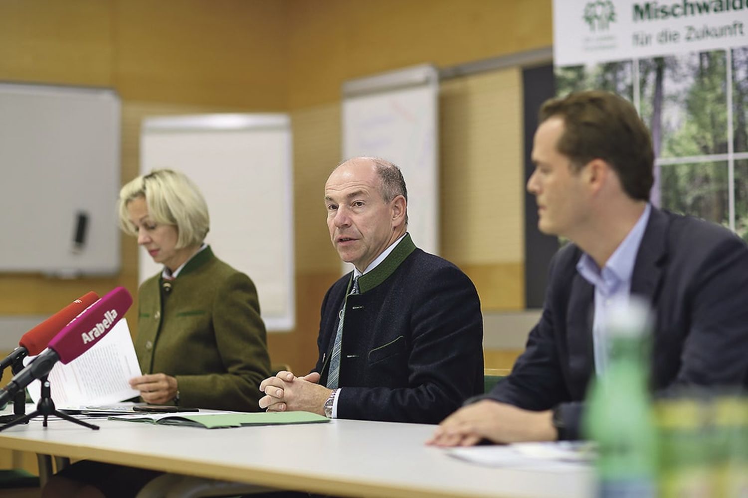 Von links: Elfriede Moser, Max Hiegelsberger, Friedrich Rumplmayr