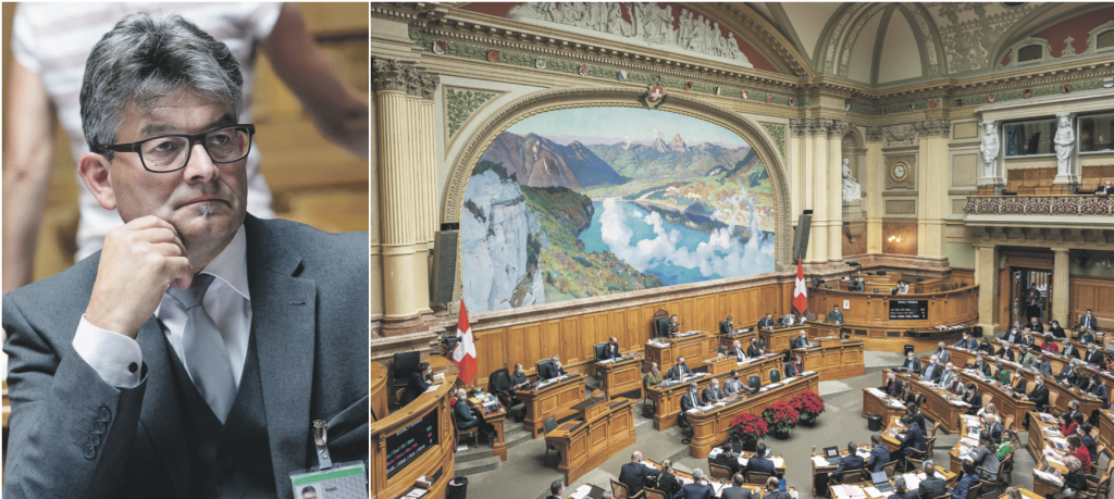 Seit 2019 macht Haab für die Bauern der Eidgenossenschaft im Nationalrat im Berner Bundeshaus Politik. Davor galt eine seiner großen Leidenschaften als Rinderzüchter dem Schaurichten auf Viehschauen.Fotos: Parlamentsdienste 3003 Bern (2)