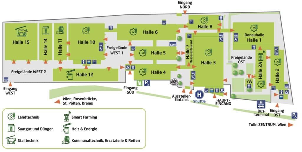 Lageplan der Austro Agrar Tulln