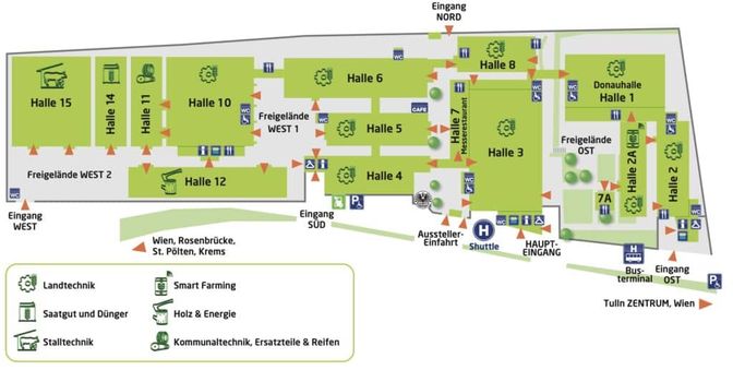 Lageplan der Austro Agrar Tulln