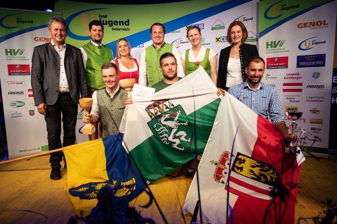 Gewinner der Kategorie Drehpflug v.l.n.r.: vorne Jakob Metz, Andreas Haberler, Karl Scherrer