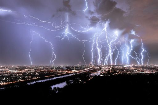 Rund 450 Blitzeinschläge pro Jahr gibt es im Schnitt in Wien.