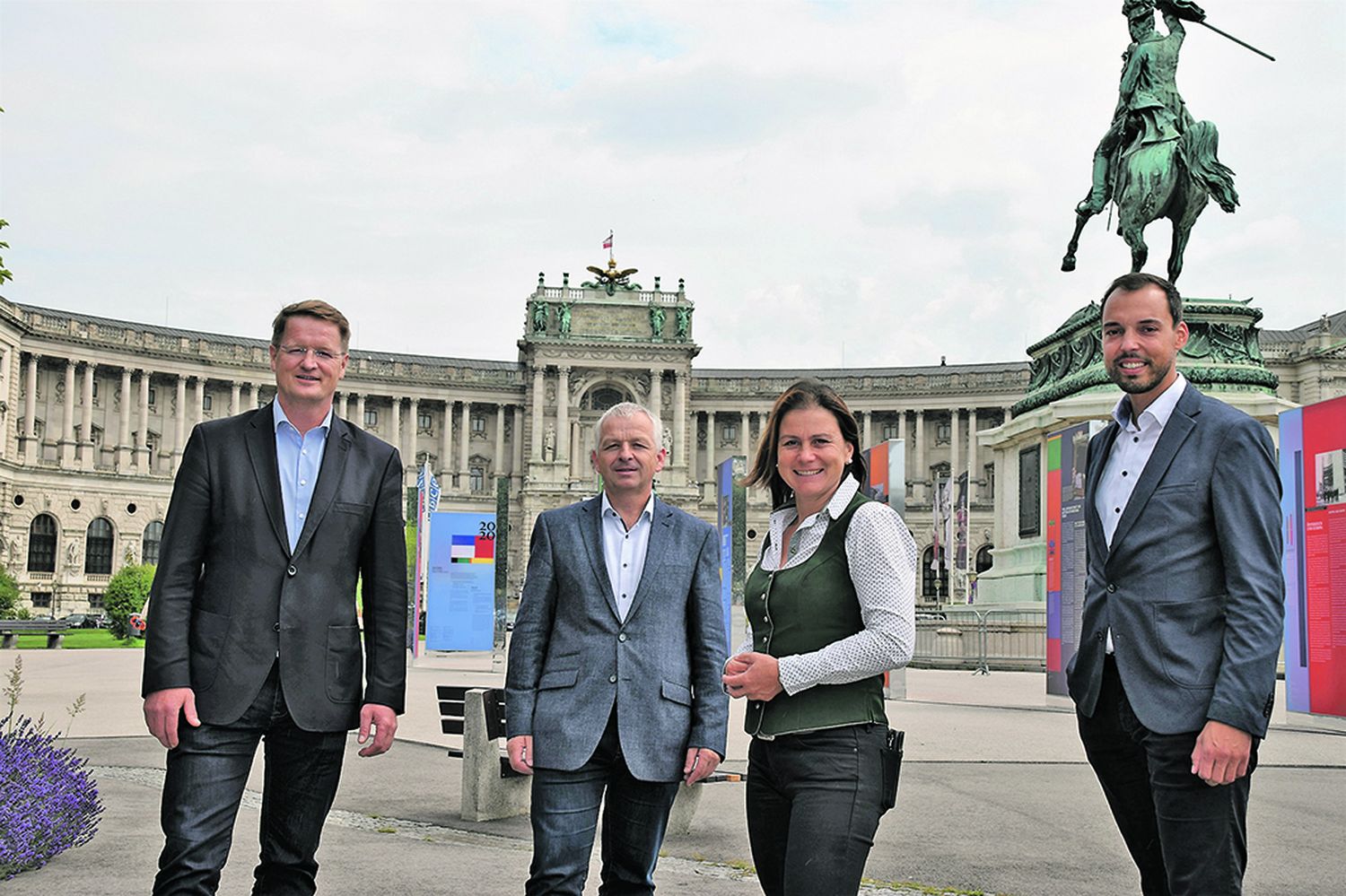 Hofinger, Prinz, Zopf und Lindinger (v.l.) werden sich im Nationalrat dafür einsetzen, dass das Entlastungs- und Investitionspaket so rasch wie möglich umgesetzt wird.