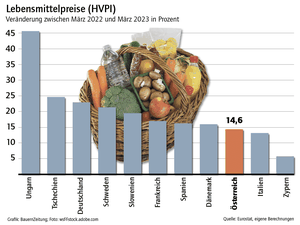 Entwicklung Lebensmittelpreise
