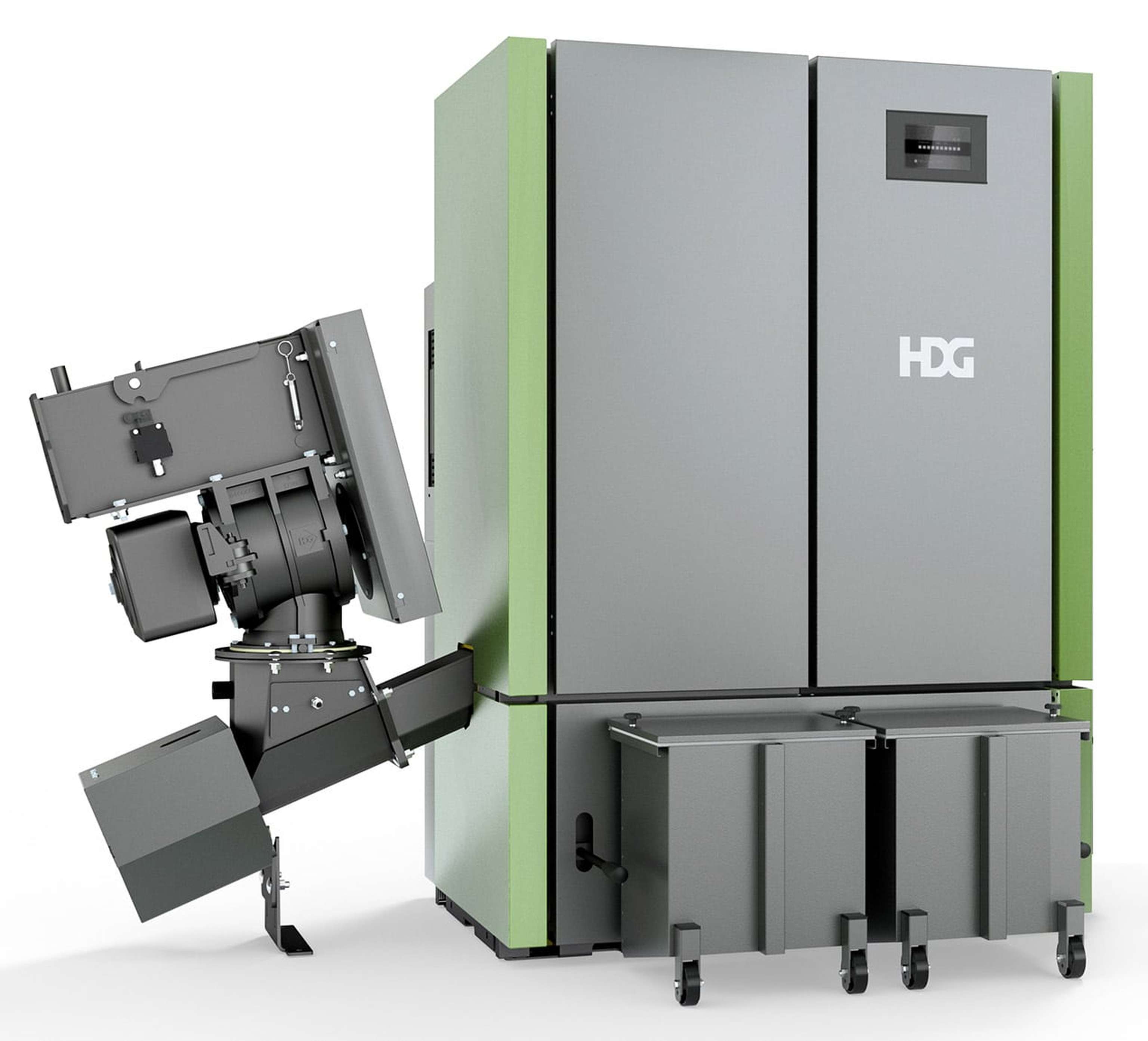 Die Hackgutheizung HDG Compact 40-95 mit Vario Austragung: Die vollautomatische Abreinigung und Entaschung sorgen für höchste Effizienz bei maximalem Komfort.