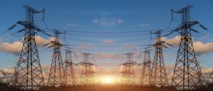 High Voltage Electric Transmission Tower Energy Pylon.