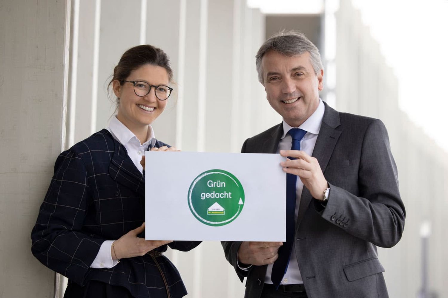 AIL-Geschäftsführerin Claudia Mittermayr und AFS-Geschäftsführer Thomas Marx rufen gemeinsam zur Teilnahme an der „Green Lagerhaus Challenge“ auf.