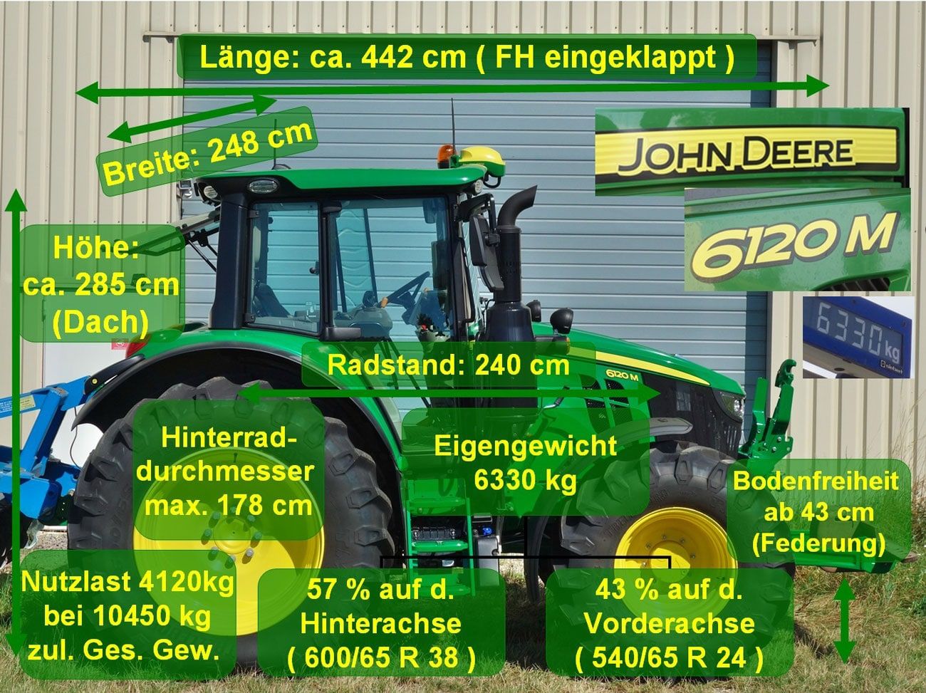 JD 6120M Masze Graphik