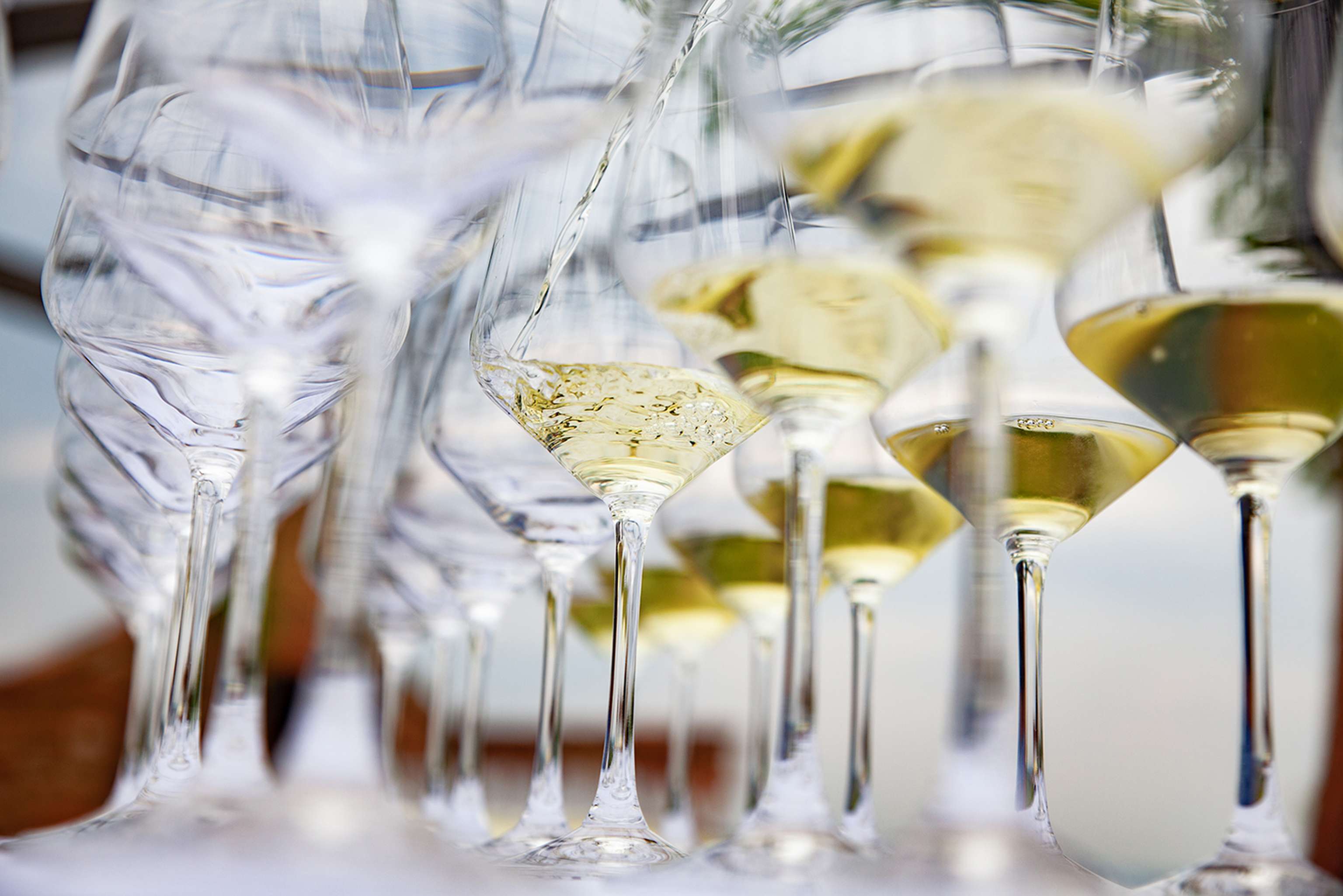 Ein guter Wein im Glas macht Freude