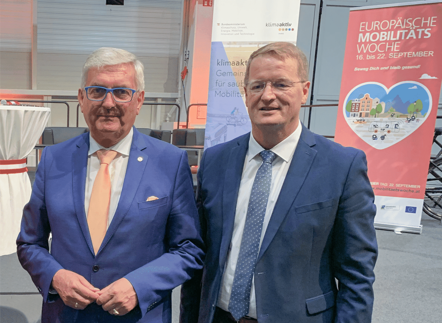 Gemeindebundpräsident Alfred Riedl und ÖVP-Gemeindesprecher Manfred Hofinger beim Gemeindetag in Tulln FOTO: privat