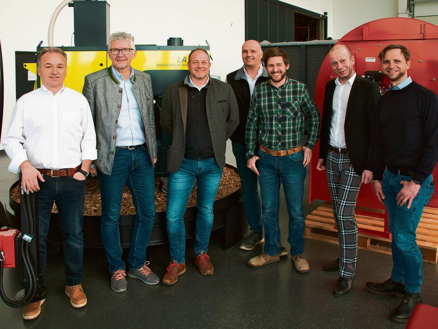 v. l. n. r.: Franz Schlatte, Herbert Oitner, Kurt Wiedmayr, Klaus Wannenmacher, Andreas Emprechtinger, Johannes Landrichinger und Florian Gollob