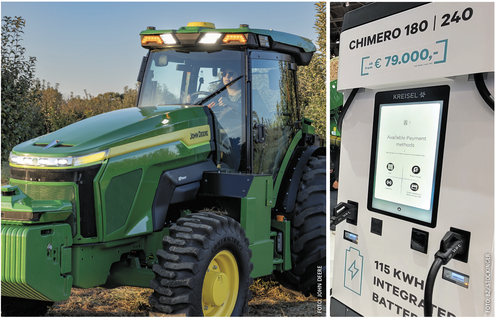 E-Traktor und Lagegerät