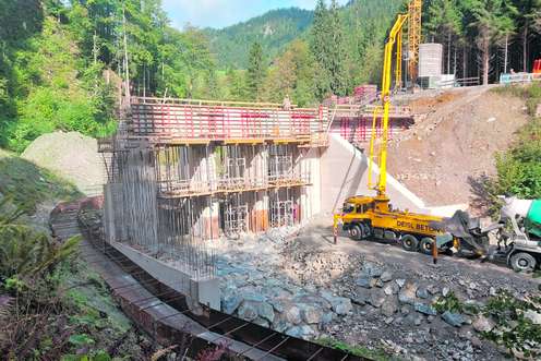 Beim Gainsfeldbach in Bischofshofen werden bis zum Herbst 2026  5,2 Millionen Euro in die Sicherheit der Bevölkerung investiert.