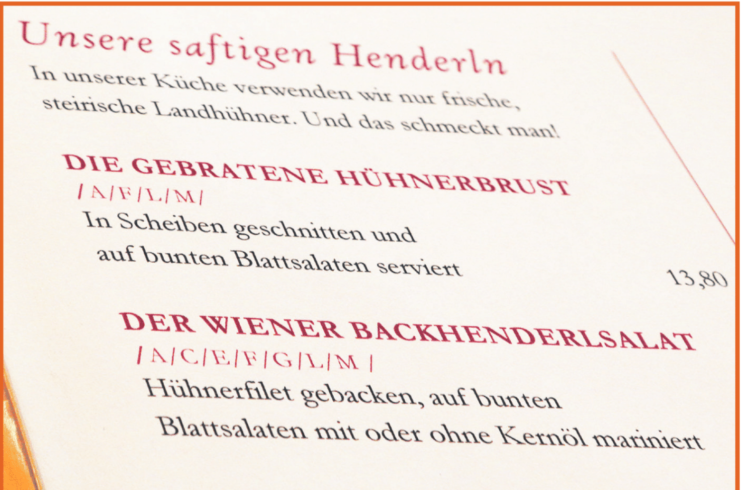 Kommt künftig auch die Herkunftskennzeichnung auf Speisekarten im Wirtshaus?
FOTO:  Ernst Weingartner