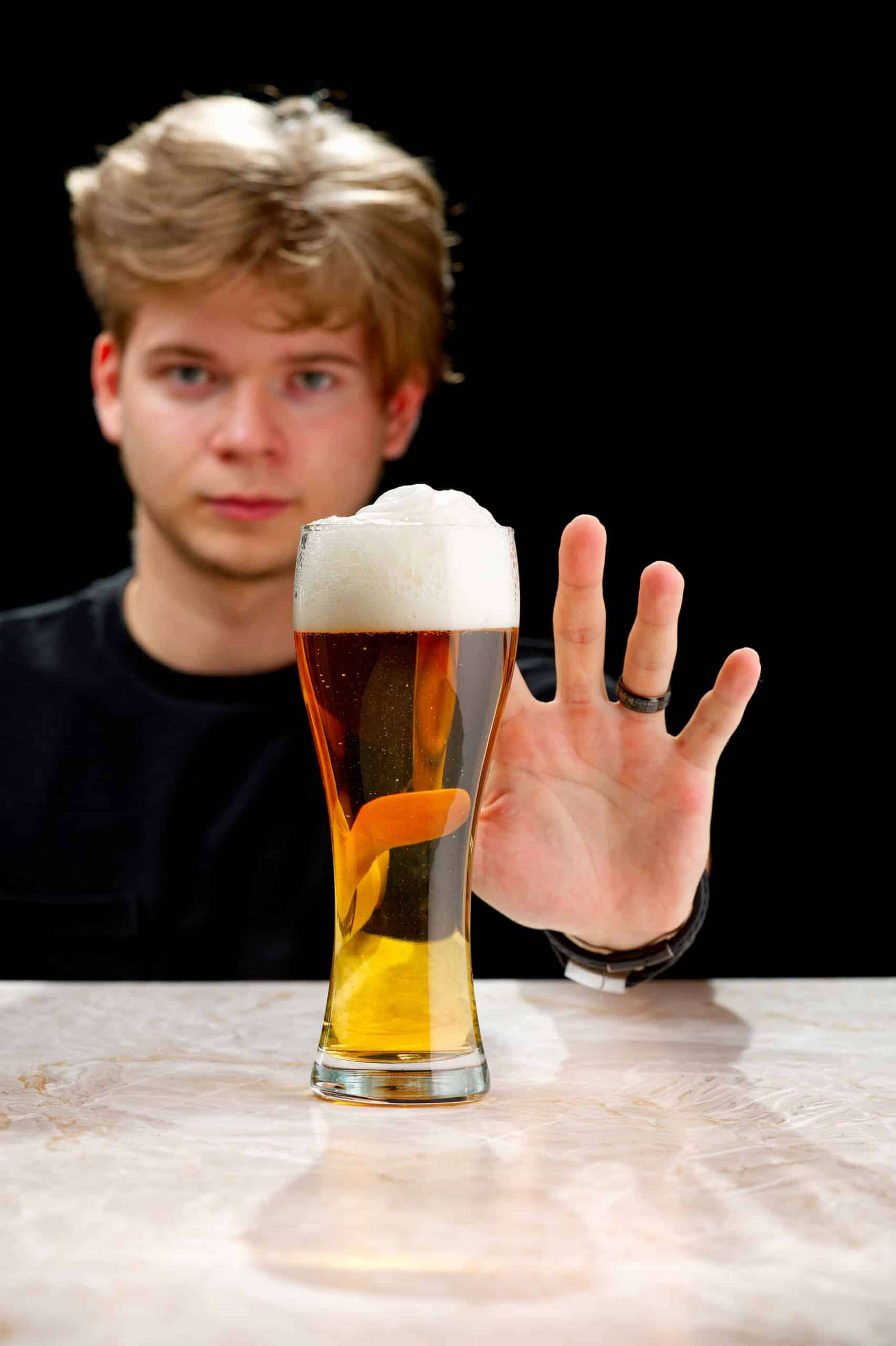 Young Man Refuses To Beer.