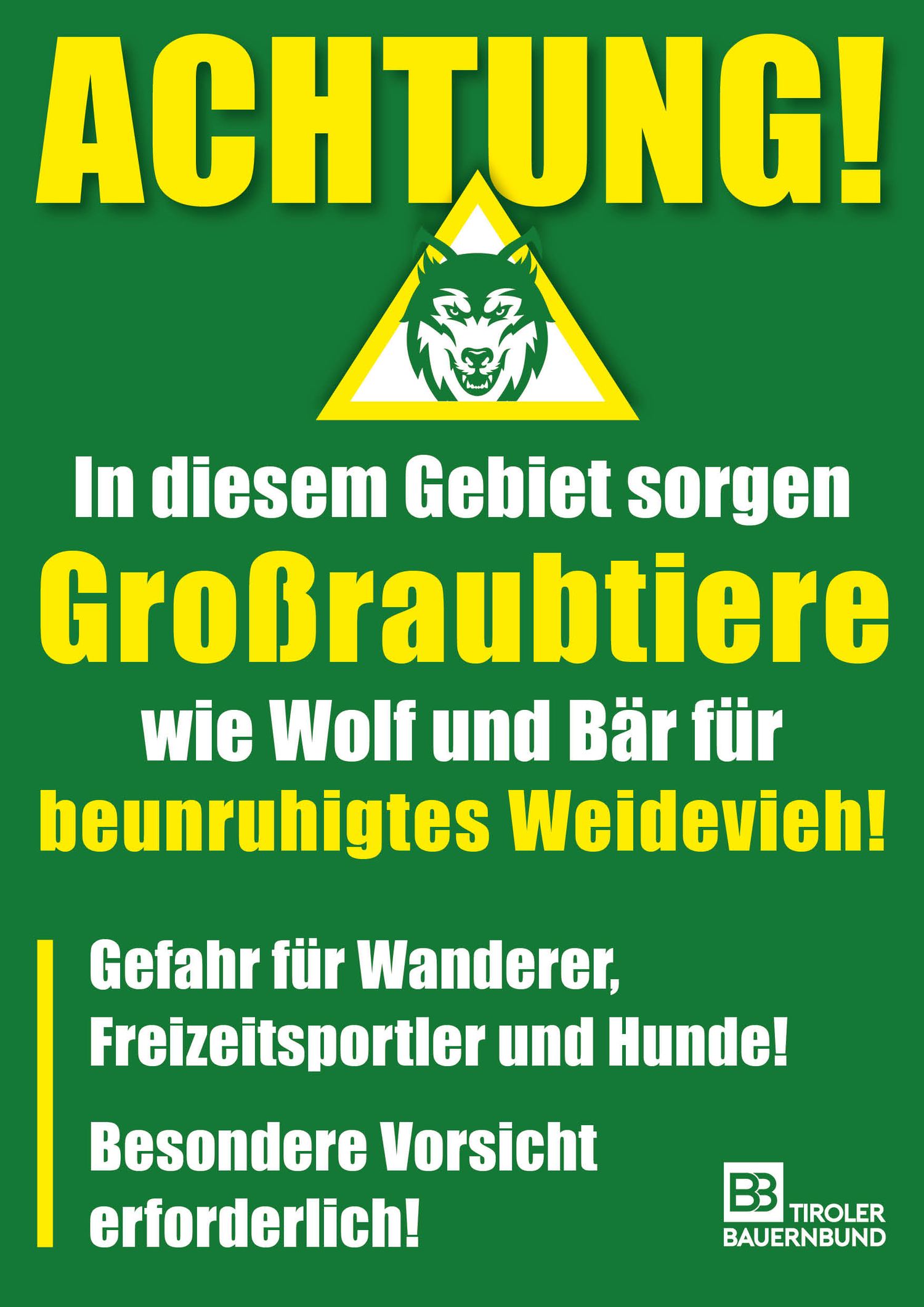 ACHTUNG Wolf Tafel A3