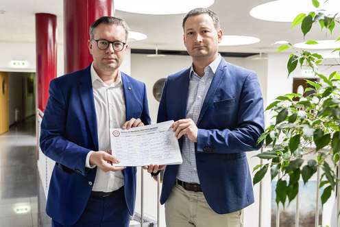 VP-Landesgeschäftsführer Zauner und BB-Direktor Nemecek