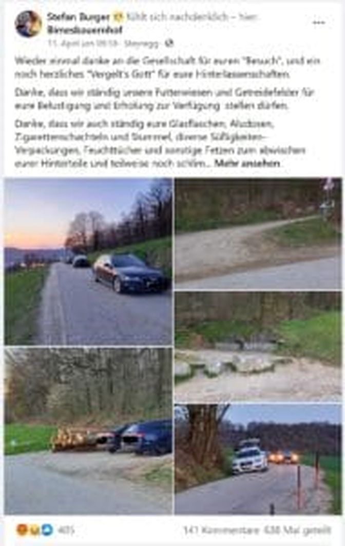 Stefan Burger hat seinem Ärger auf Facebook Luft gemacht. Sein Beitrag wurde über 600 mal geteilt.