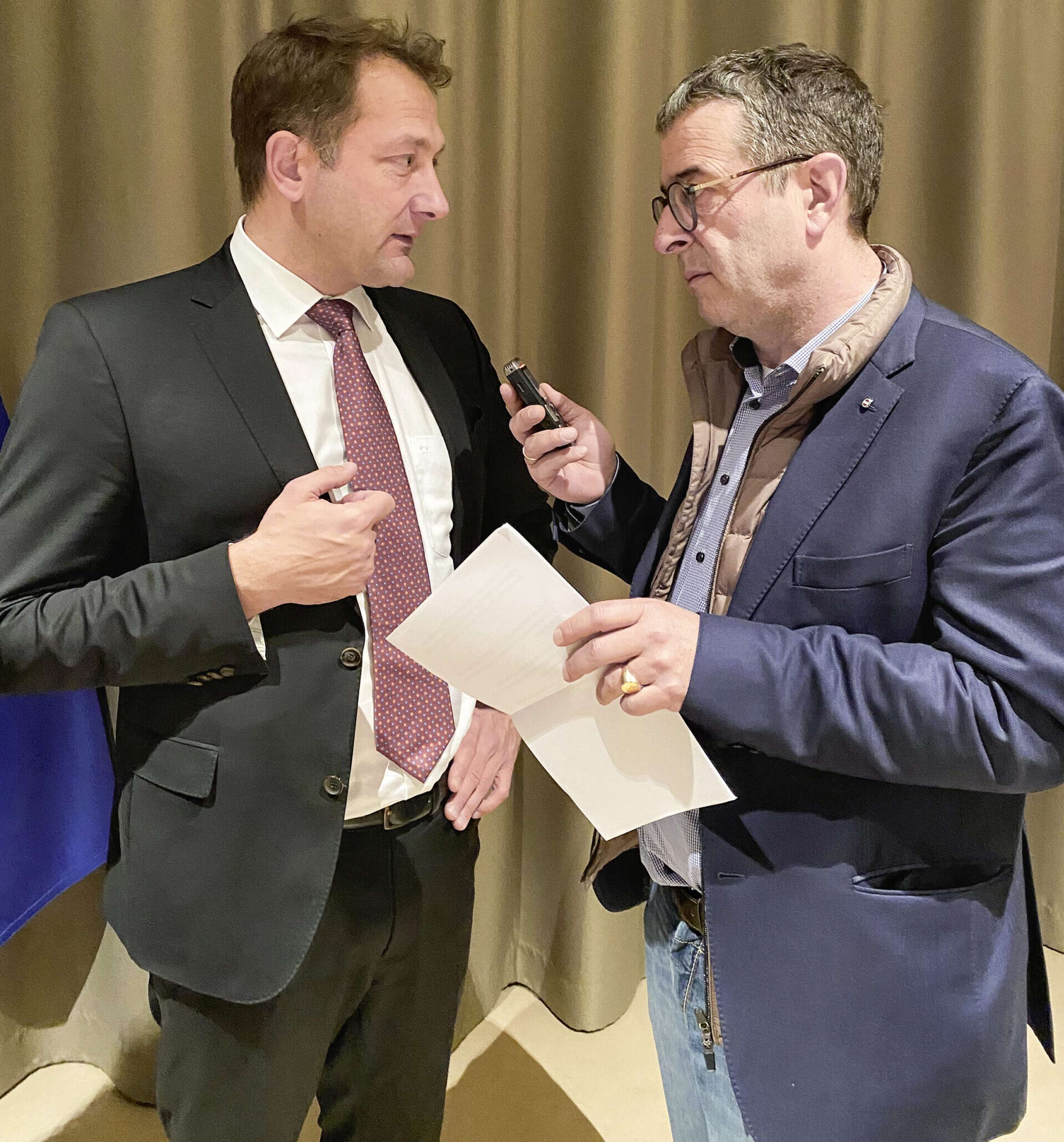 Christophe Hansen mit Bernhard Weber