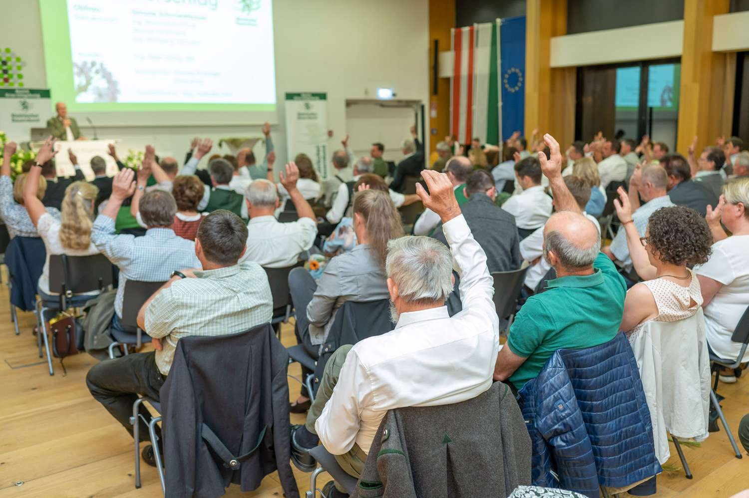 Demokratie Wahl Per Handheben Foto Fischer