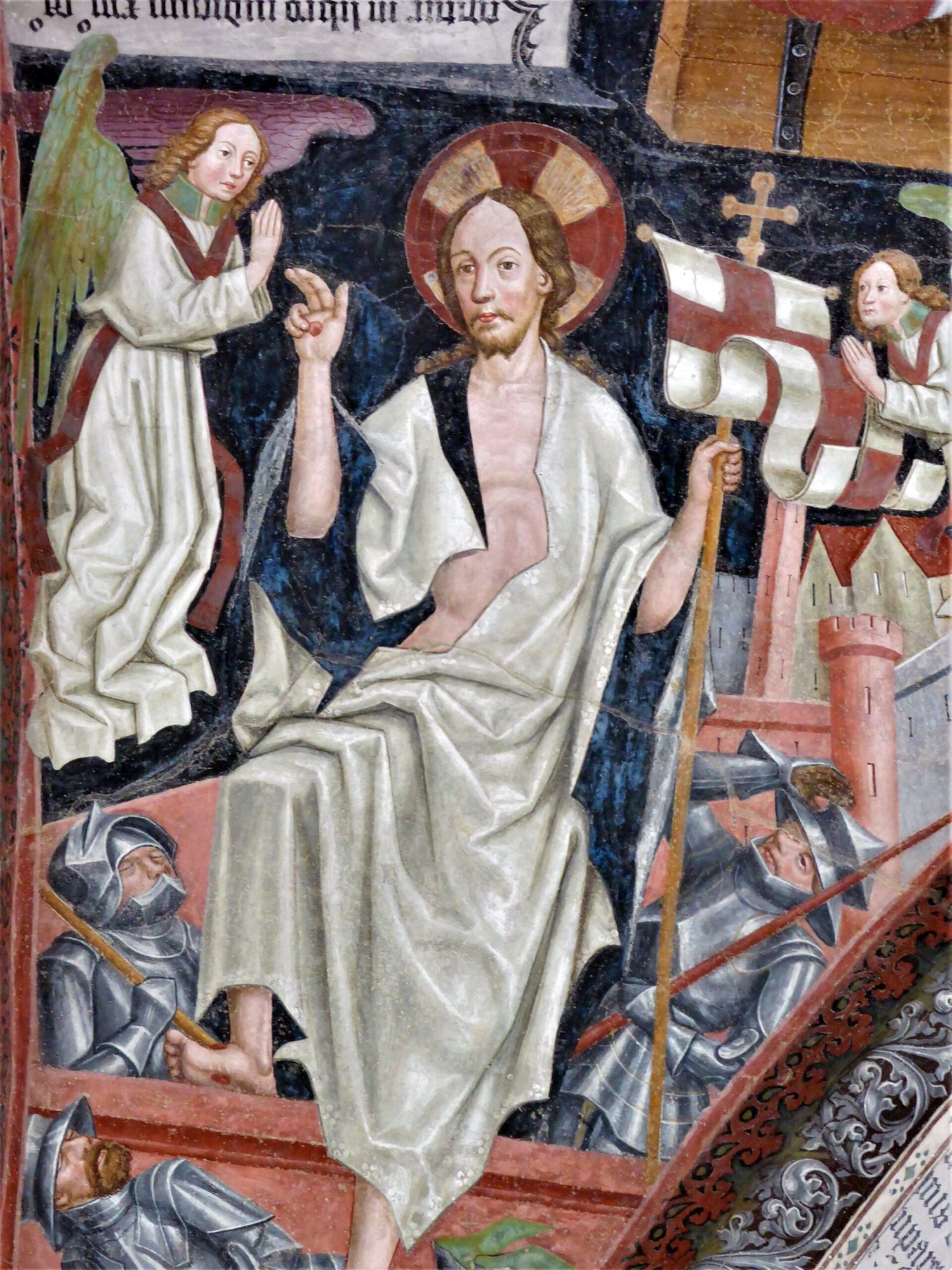 Dom zu Brixen, Kreuzgang, 5. Arkade, Auferstehung Christi, Leonhard von Brixen um 1472