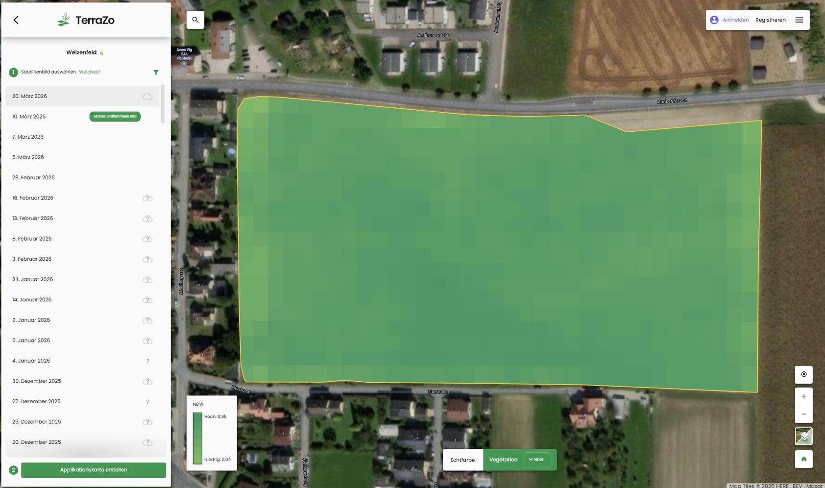 Bildschirmfoto TerraZo