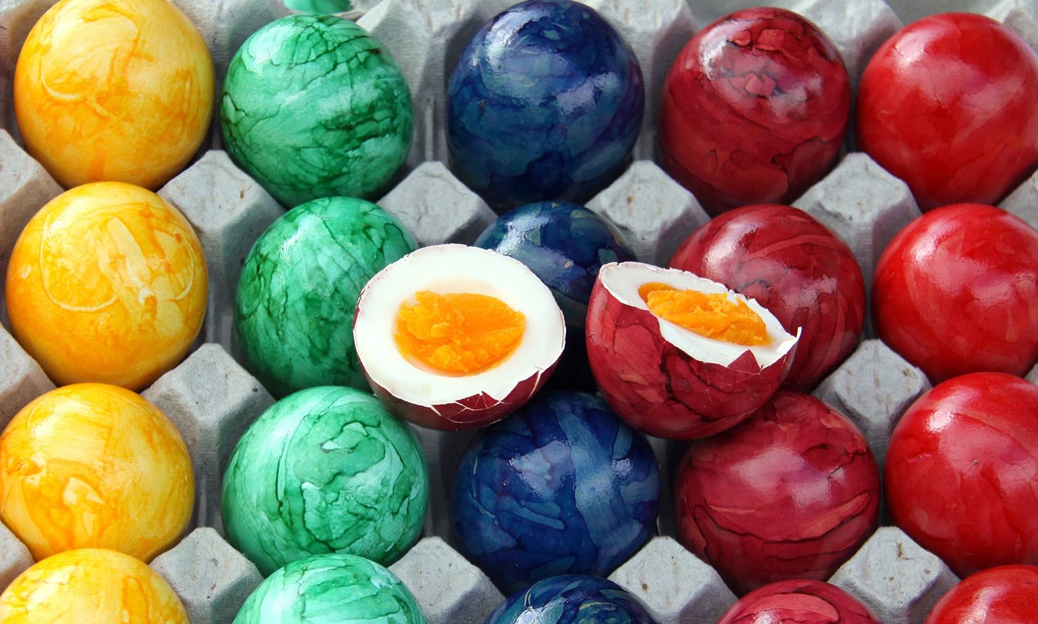 Bunt Gefärbte Eier