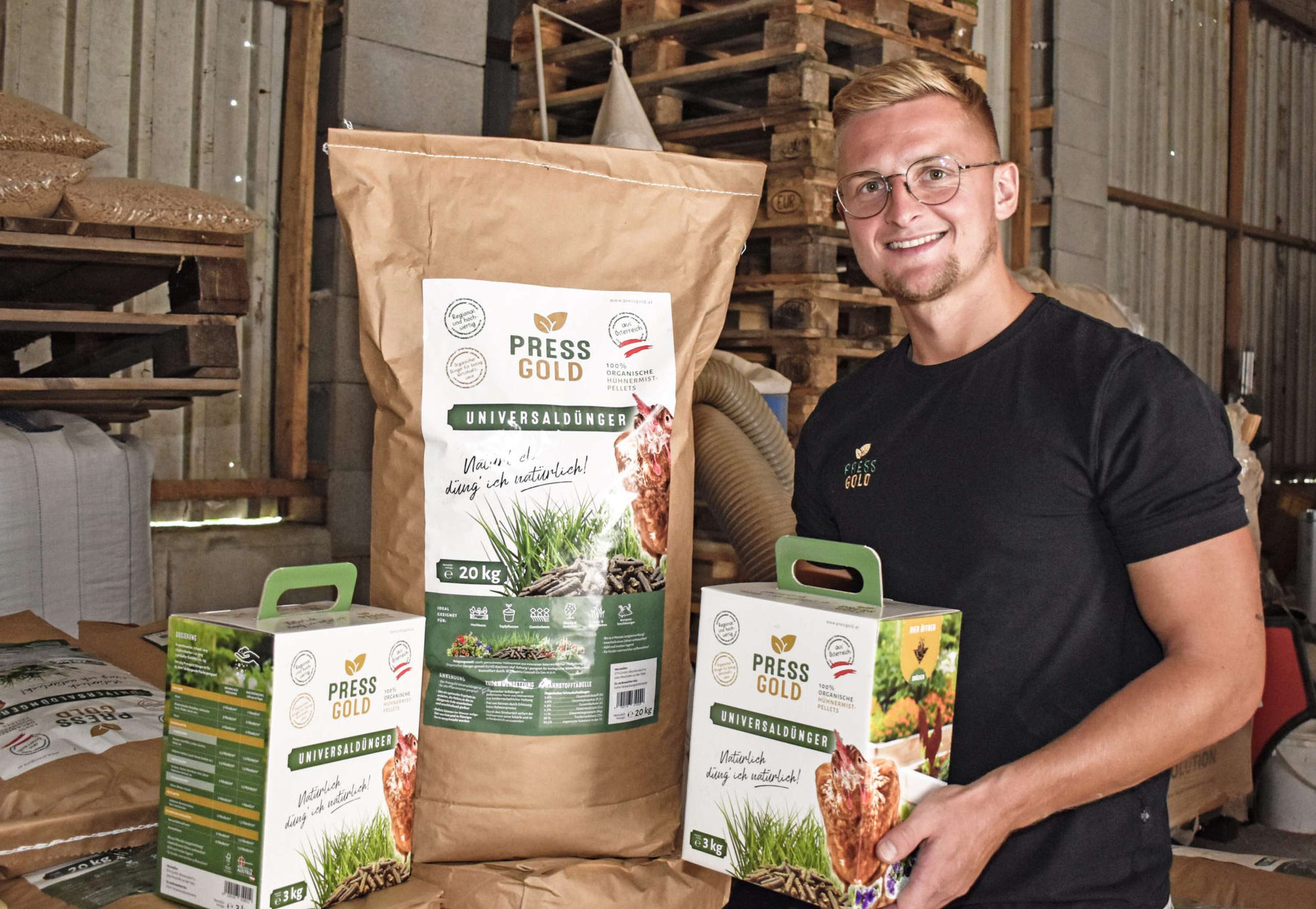 Der junge Gründer freut sich über florierenden Absatz: „Der Trend weg von chemischen Düngern ist groß.“