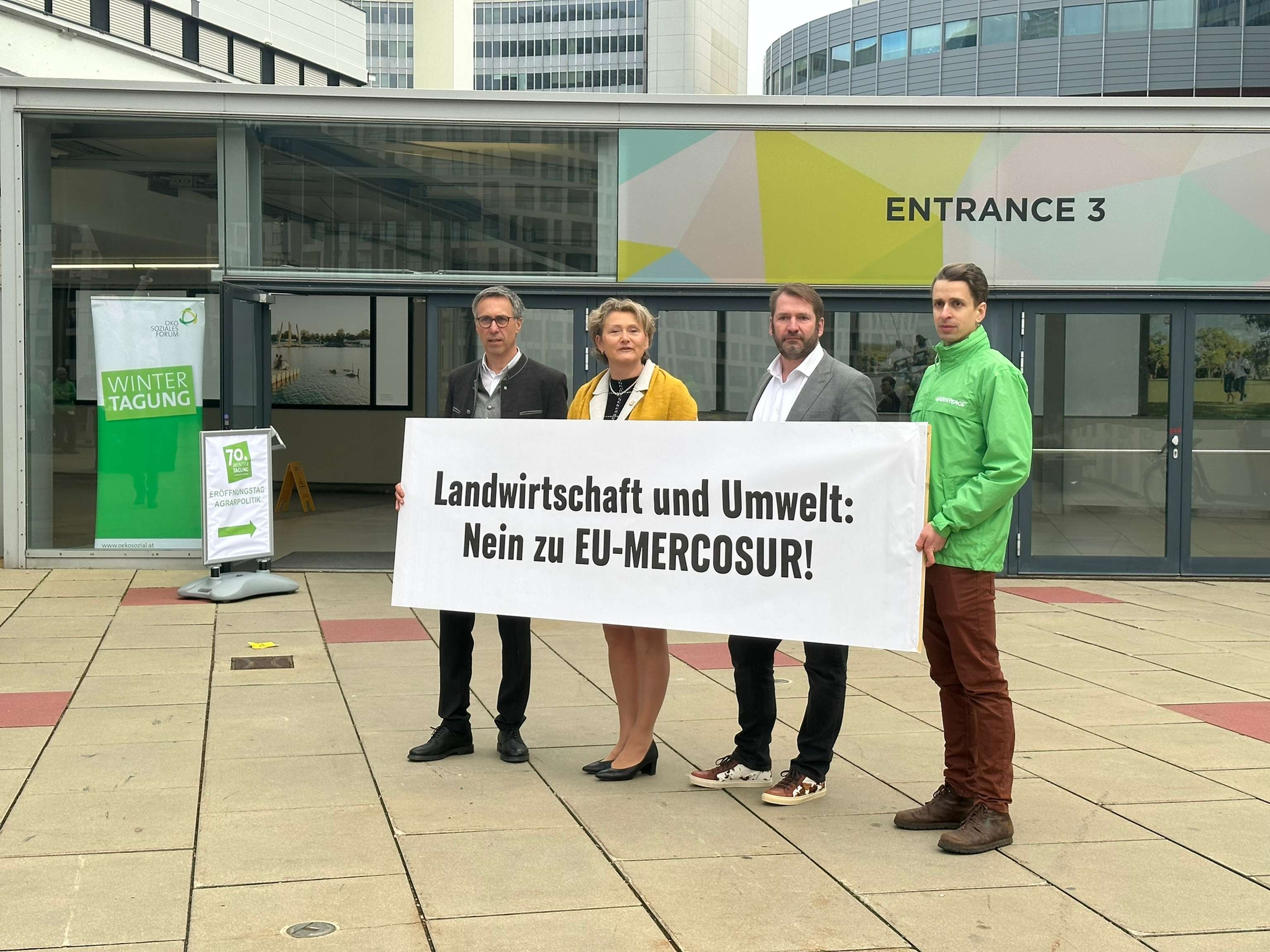 Georg Strasser (li.): Allianz gegen EU-Mercosur mit Greenpeace.