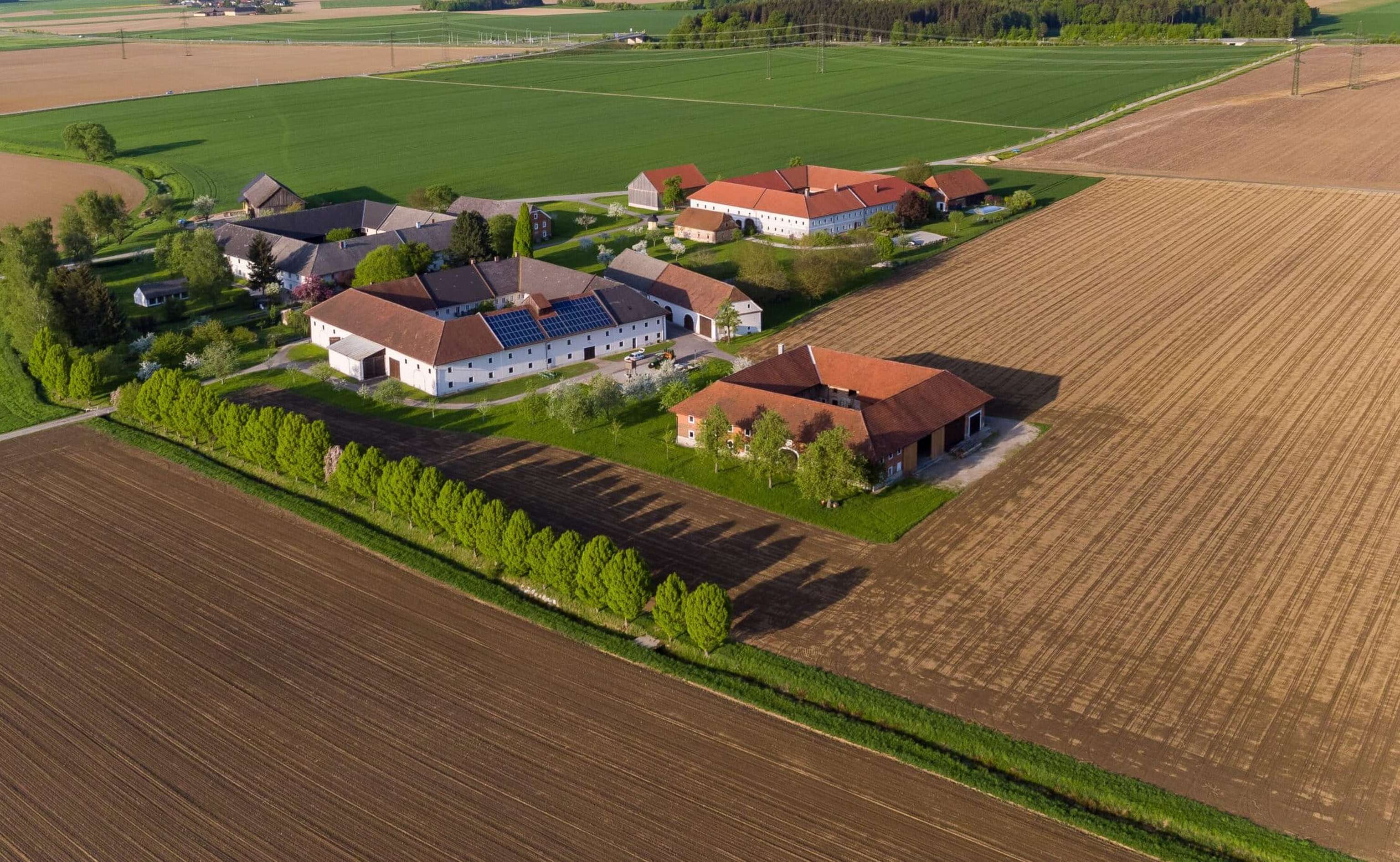 Bauernhöfe im Ackerbaugebiet