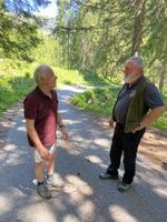 Almobmann Hubert Reheis und Almmeister Manfred Hueber
