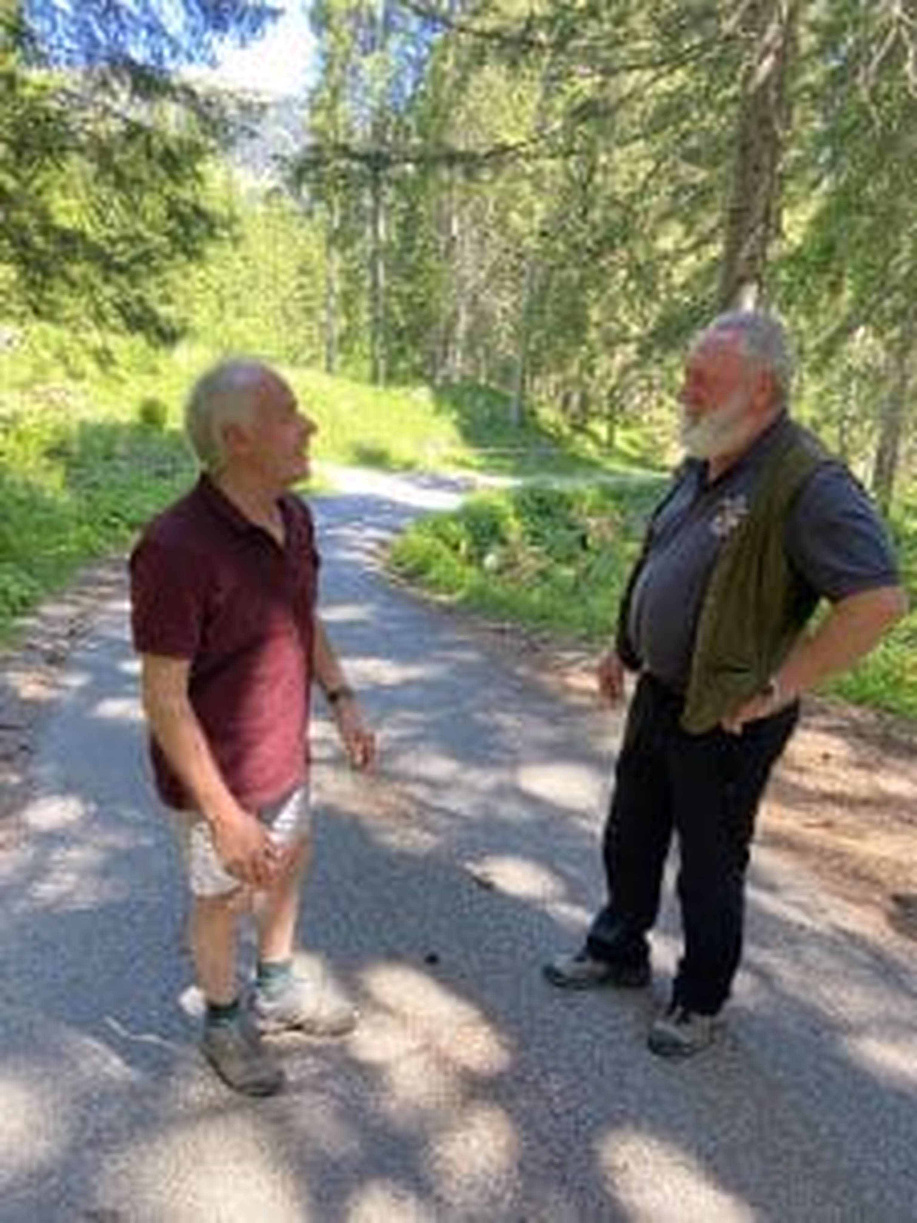 Almobmann Hubert Reheis und Almmeister Manfred Hueber