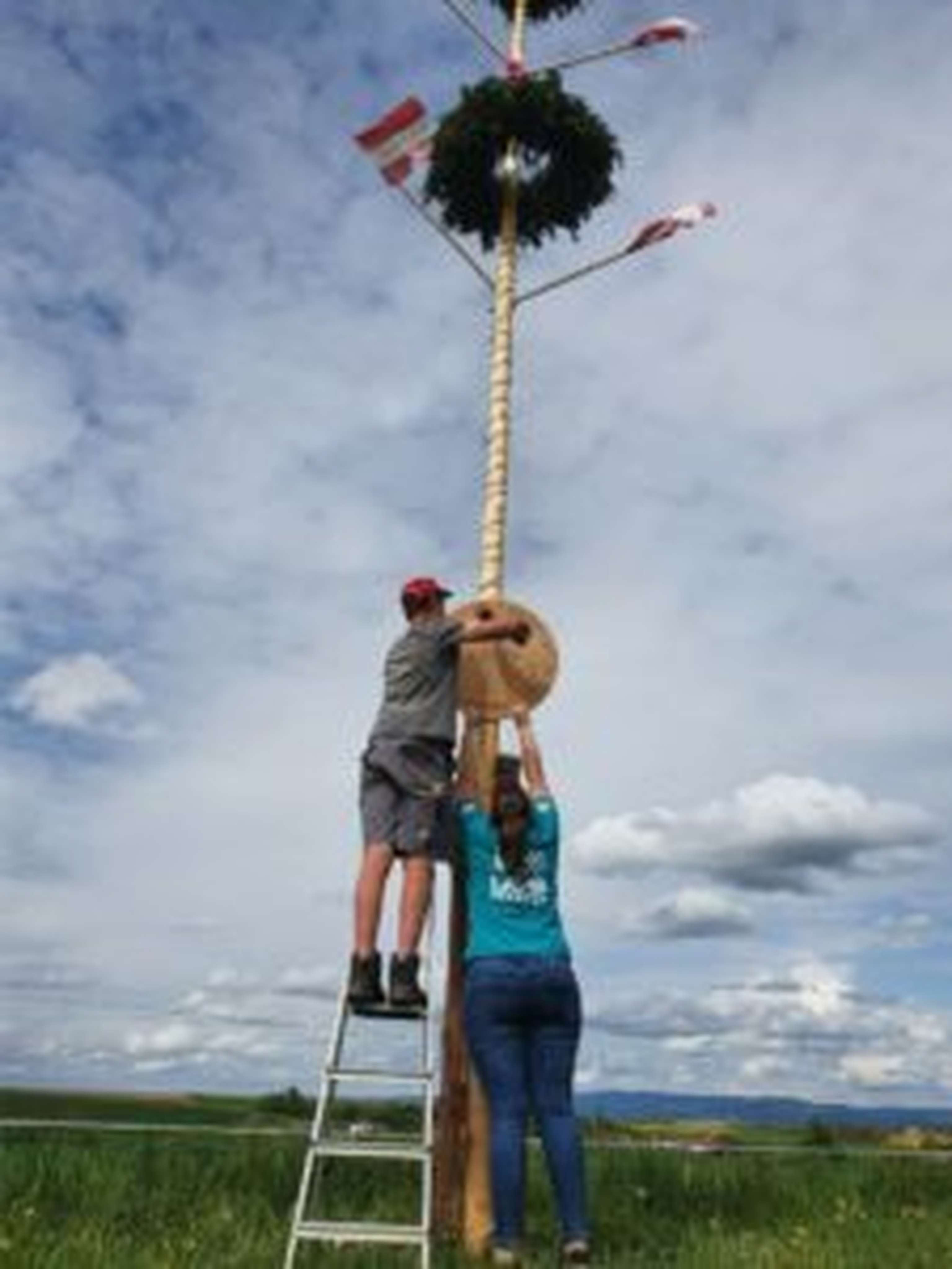 Die Landjugend-Mitglieder sind motiviert, sie wollen heuer wieder hoch hinaus.