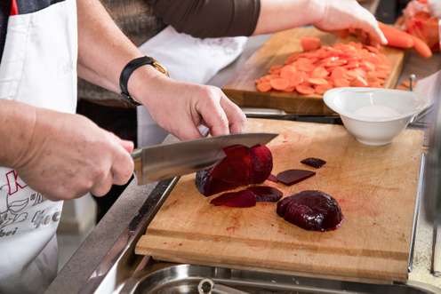 Zubereitung von gesundem Essen