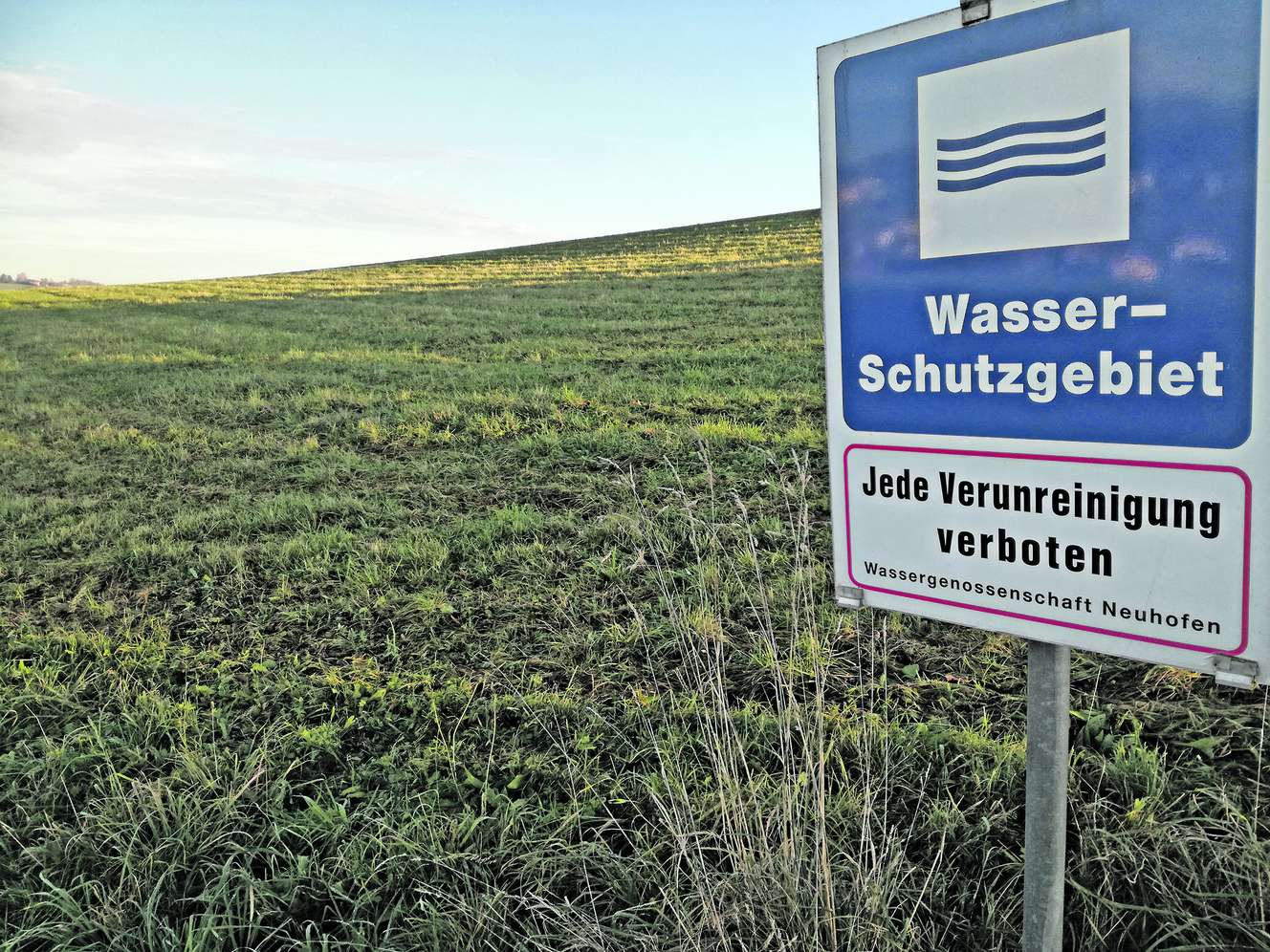 Wasserschutzgebiet Warntafel