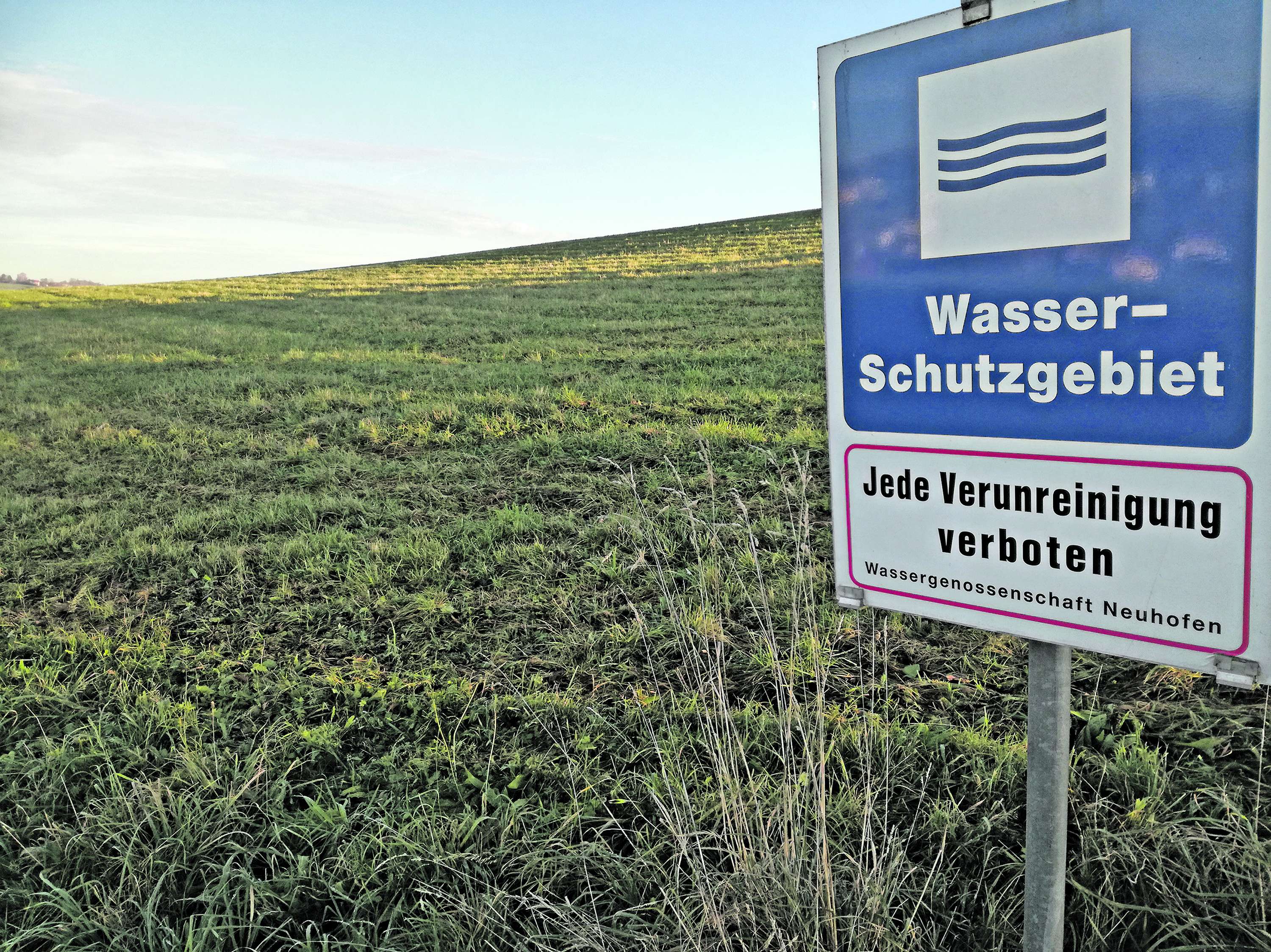 Wasserschutzgebiet Warntafel