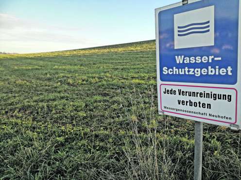Wasserschutzgebiet Warntafel