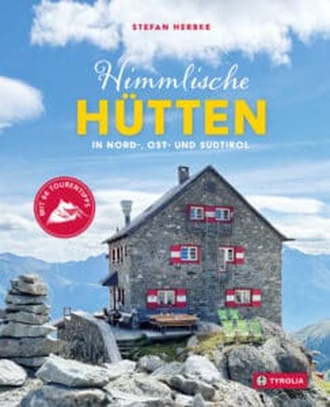 Himmlische Hütten: 208 Seiten, 241 farbige Abbildungen und 30 Kartenausschnitte mit eingezeichnetem Routenverlauf sowie 1 Übersichtskarte,21 x 26 cm, gebunden Tyrolia-Verlag, Innsbruck Wien 2025; ISBN 978-3-7022-4256-5; € 35,–
