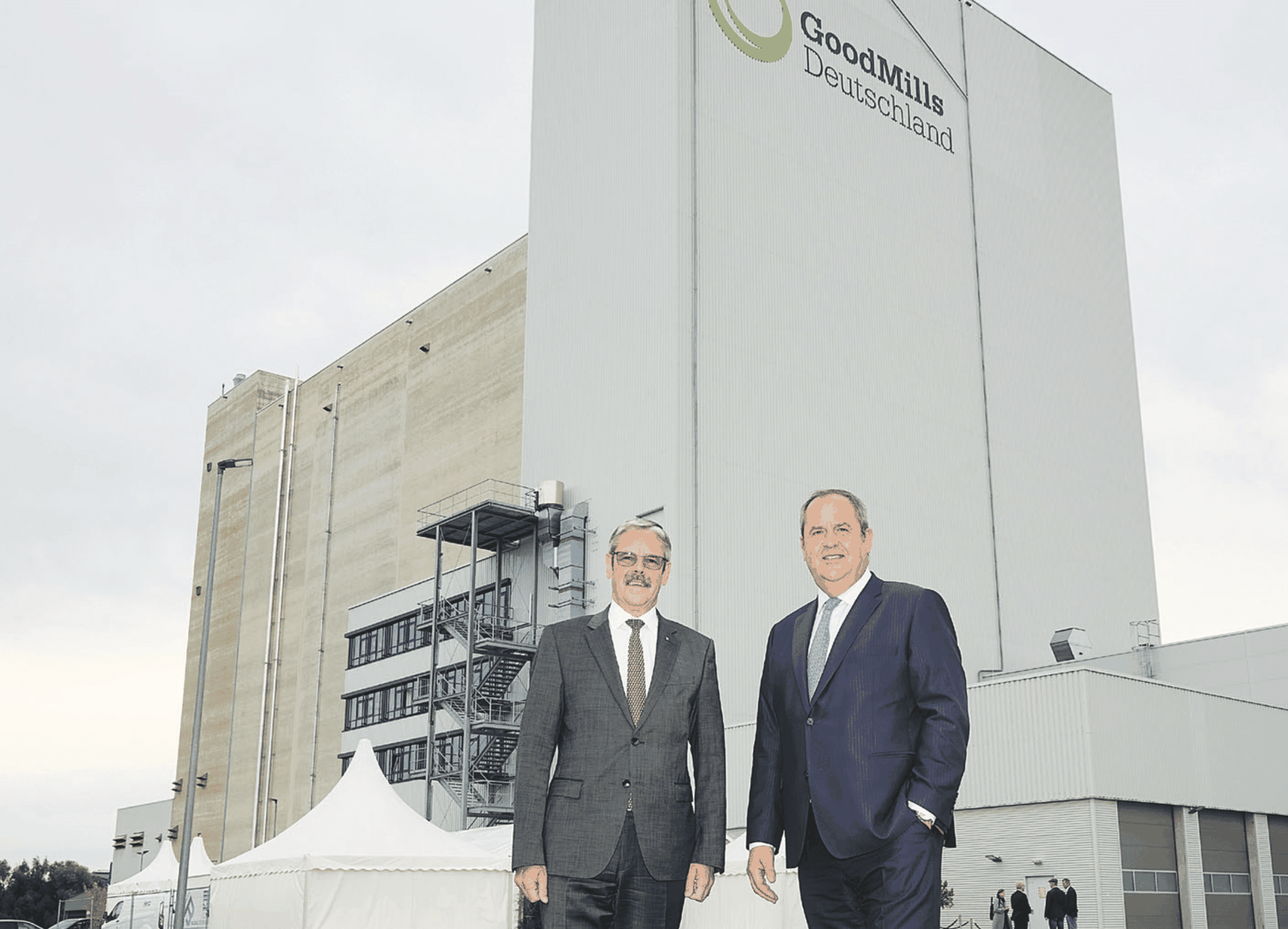 Erwin Hameseder, Josef Pröll: 80 Millionen Euro kostete die neue Mühle in Deutschland. FOTO: Goodmills