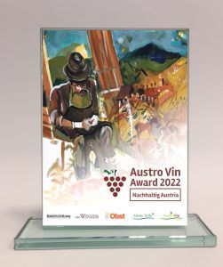 Der Austro Vin Award 2022 wurde exklusiv für die Messe gestaltet.