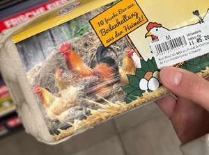 Bayrische Eier mit fraglicher Verpackung
