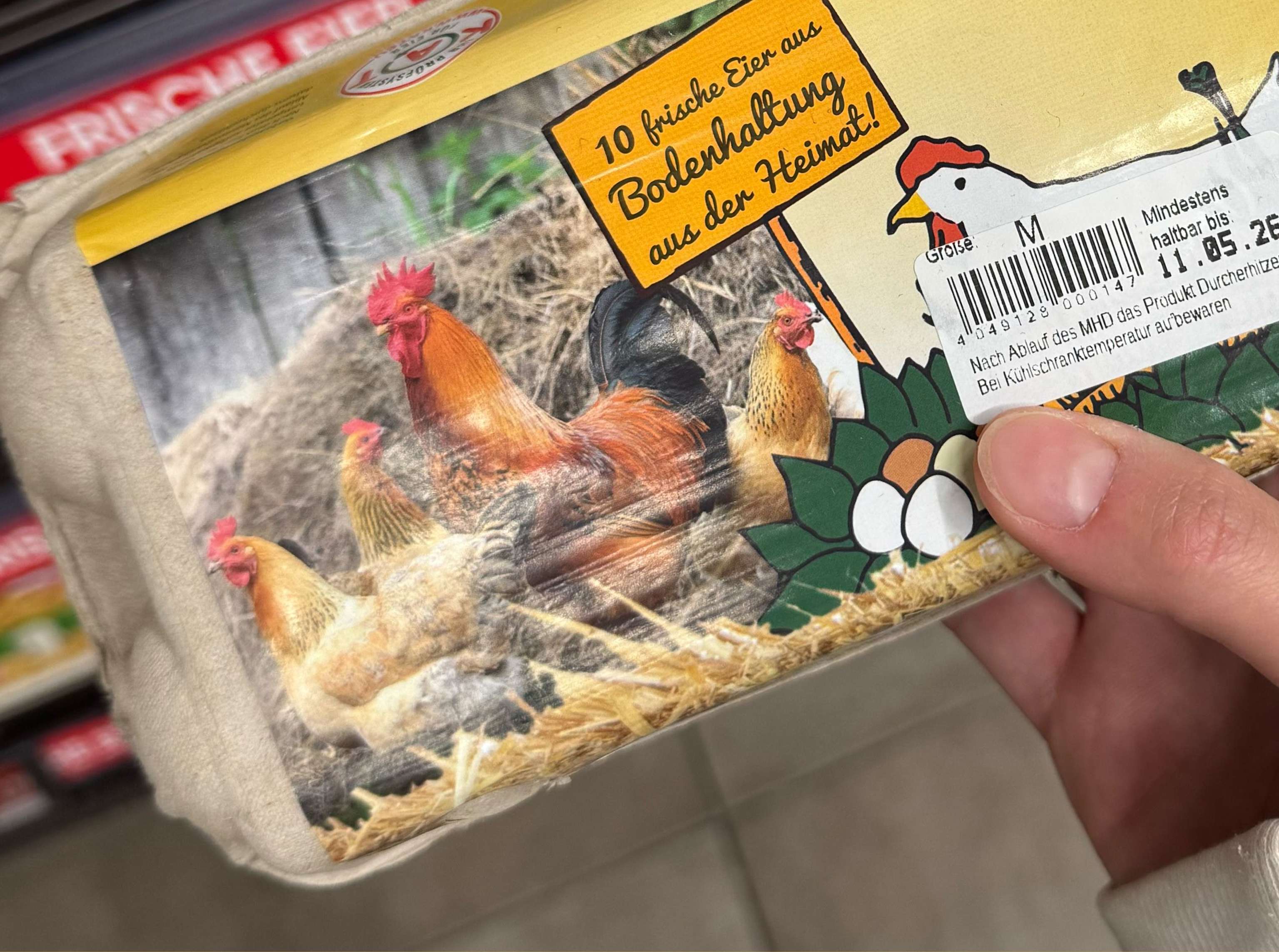 Bayrische Eier mit fraglicher Verpackung