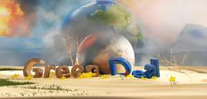 Green Deal Desert Design And Planet Earth 3d Illustration. Elements Of This Image Furnished By NASA